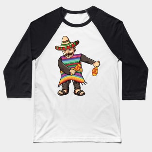 Funny Cinco De Mayo Sombrero Mexican Flosing Poncho T-shirt Baseball T-Shirt